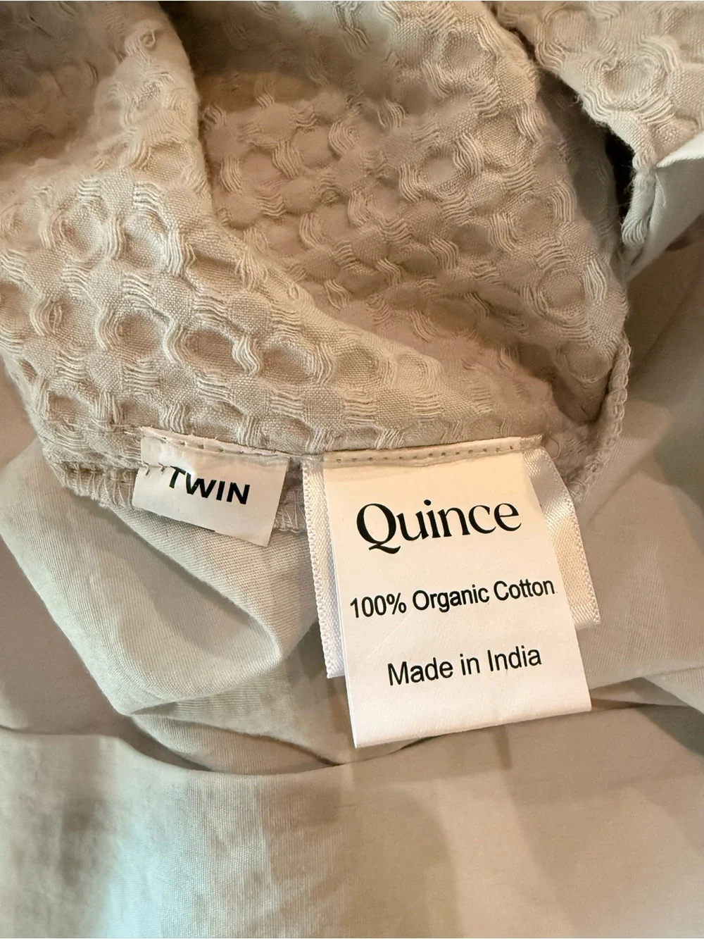 Quince Organic Cotton Luxe Honeycomb Duvet Cover Set